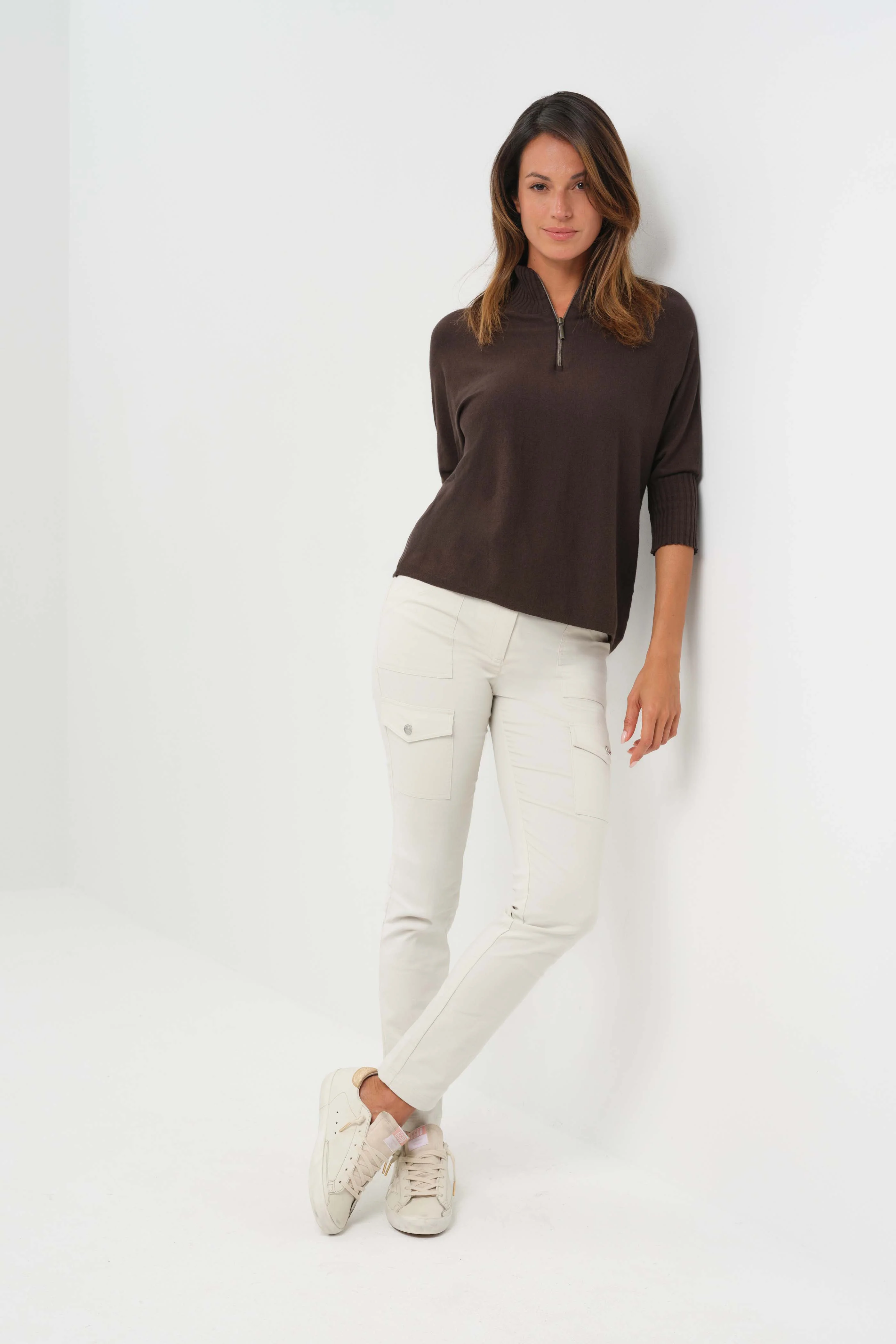 Lucely 1/4 Zip Elbowsleeve Mock Neck Sweater - Image 10