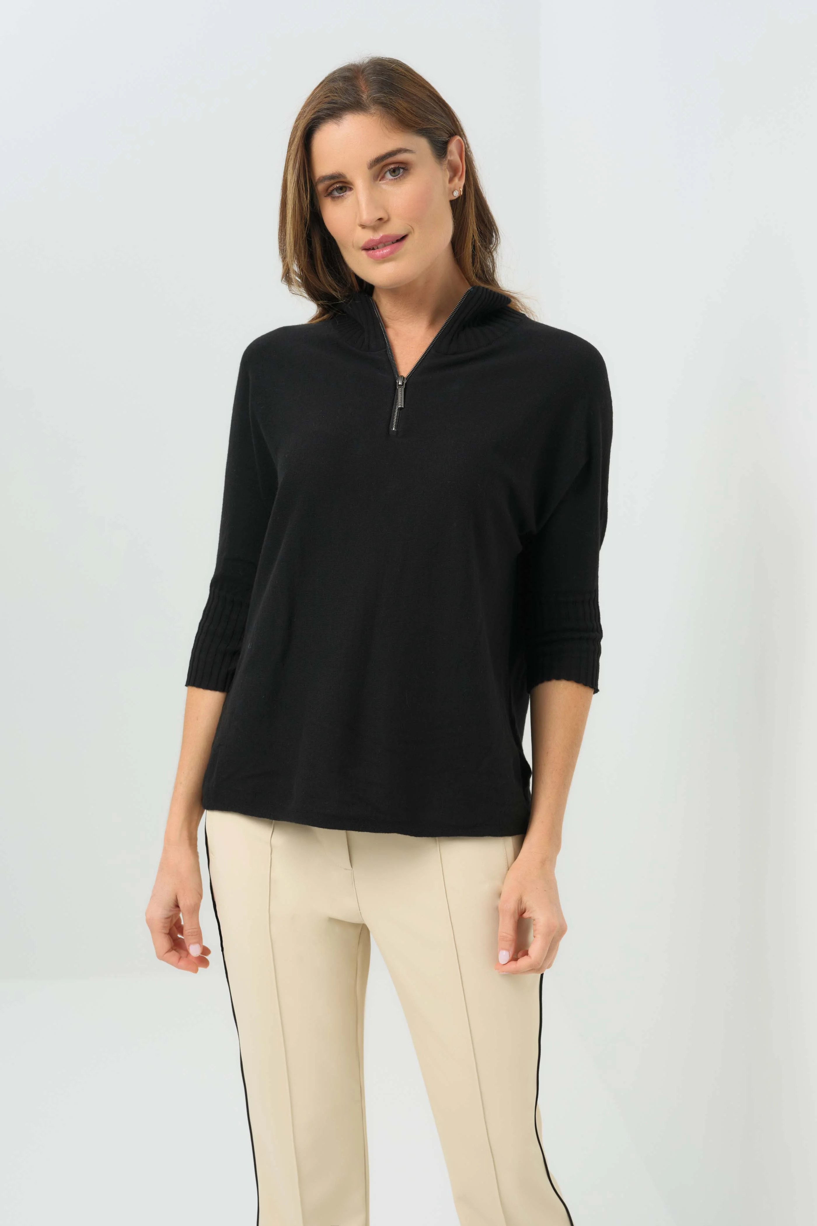 Lucely 1/4 Zip Elbowsleeve Mock Neck Sweater - Image 13