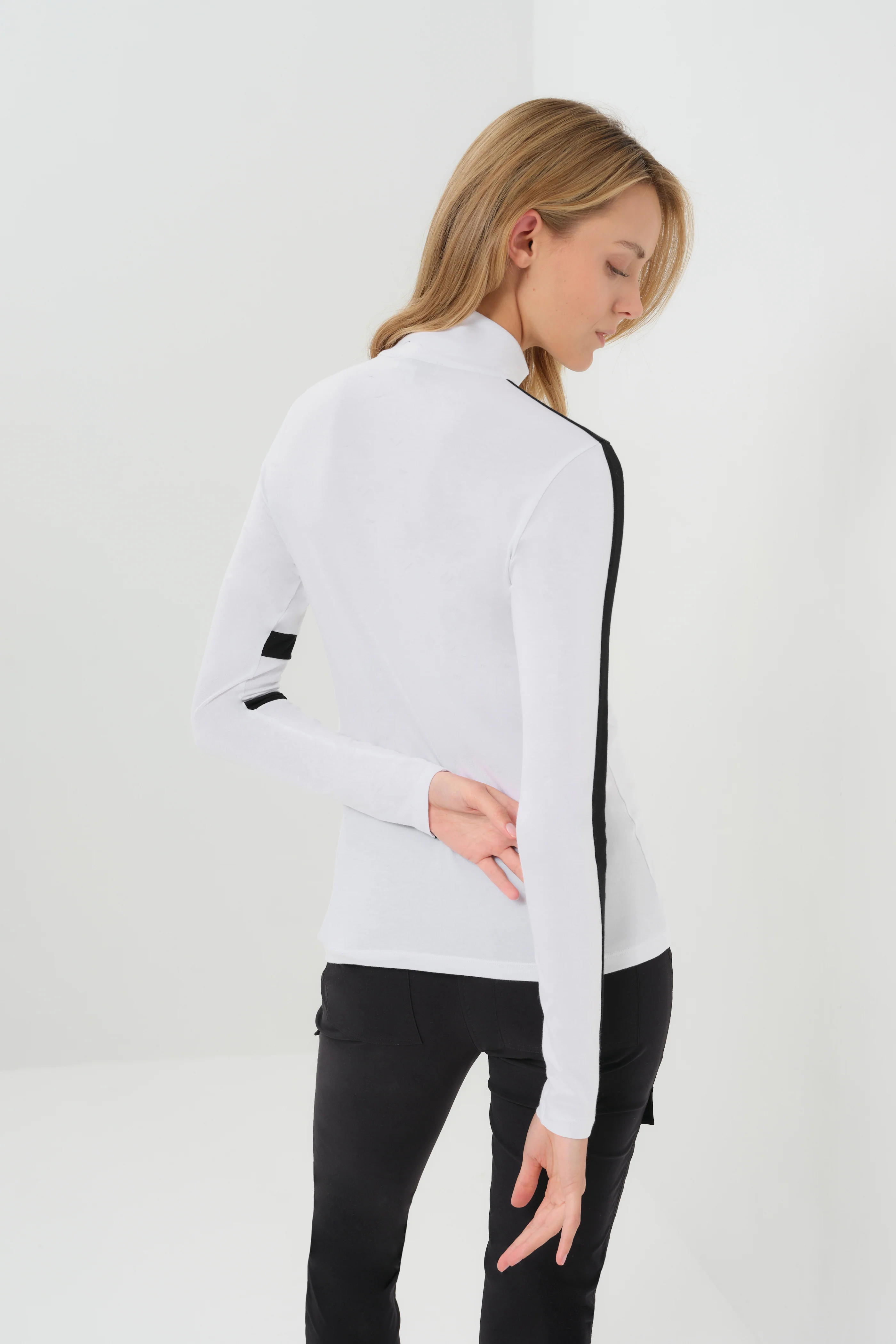 Stacey Sport Striped Zip-Up Top - Image 2