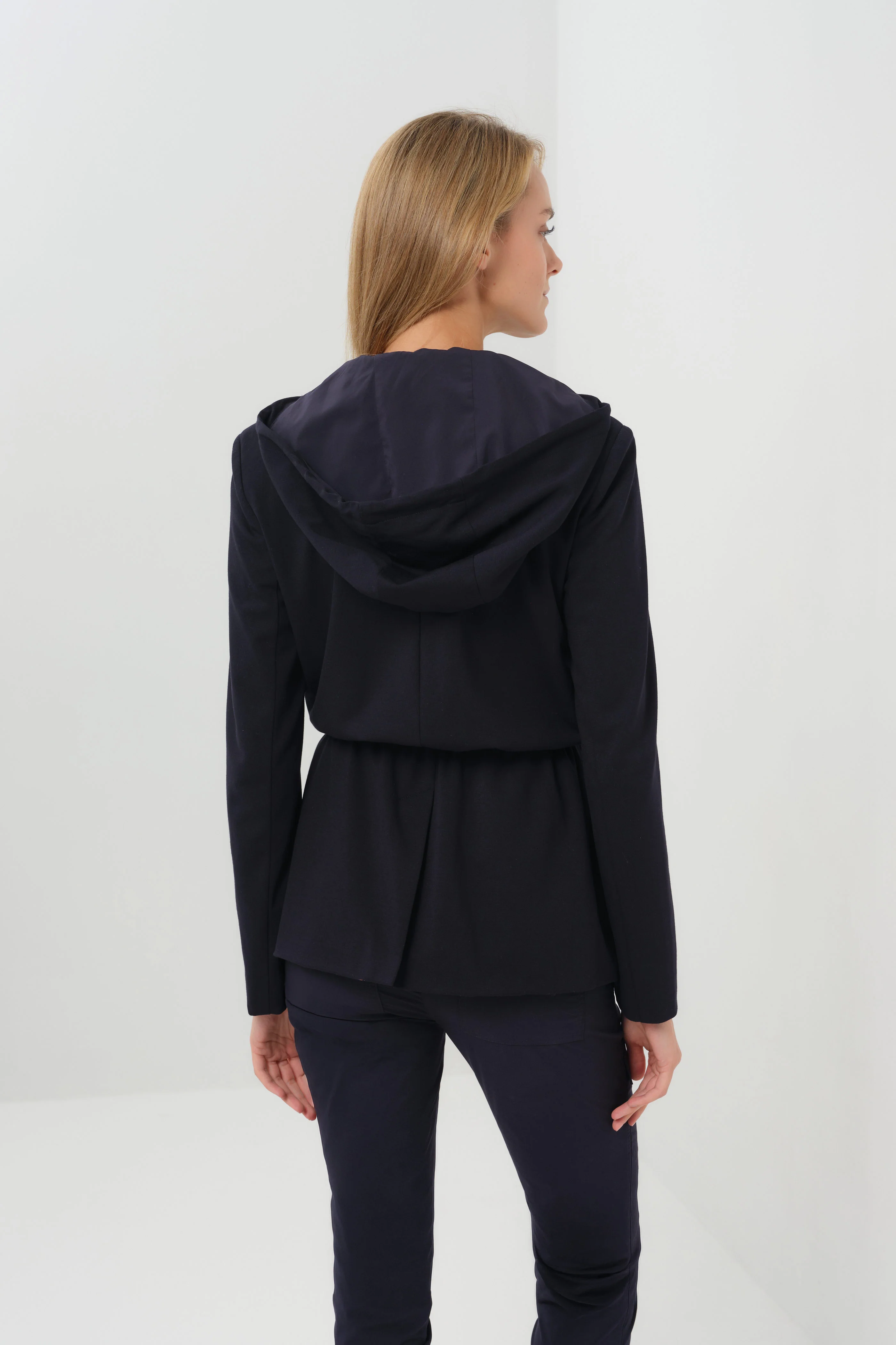 Tressa Duo Comfortable Travel Blazer with Removable Hood & Cinchable Waist - Image 7